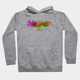 Sofia skyline in watercolor Hoodie